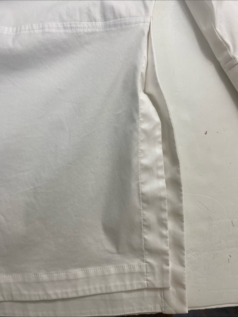 Ming Wang White Tunic Top Size XL Structured Minimalist Classic Career - Picture 6 of 11